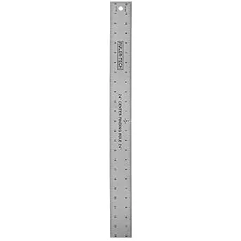 Stainless Steel Center Finding Ruler. Ideal for Woodworking, Metal Work, Construction and Around The Home (24" Ruler)