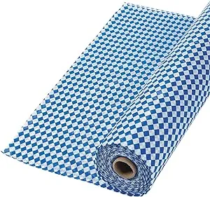 Blue &amp; White Argyle Tablecloth Roll - 1 Piece