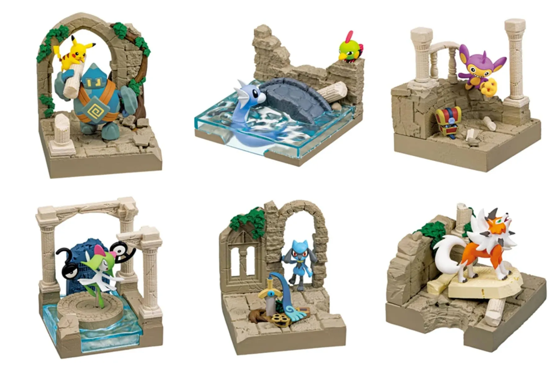 Pokemon Diorama Collection Old Castle Ruins All 6 types Figure JAPAN OFFICIAL