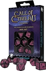 Call of Cthulhu: Dice Set Black/Magenta (7)