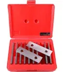 Accusize Industrial Tools 1/8'' Thickness 10 Pairs Precision Parallel Sets, 5'' Length, EG10-1405