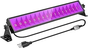 80w Black Light Uv Led Black Light Bar With Ac120v Plug Ip65 Waterproof Blacklig