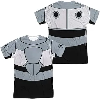 Teen Titans Go Cyborg Uniform Unisex Adult Halloween Costume T Shirt, S-3XL