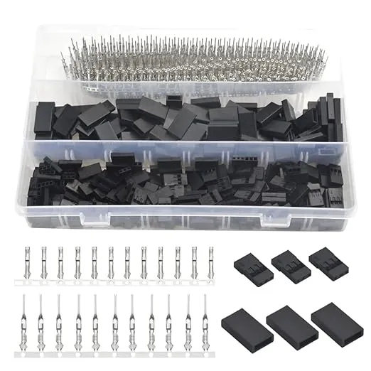 WMYCONGCONG 900 PCS Universal Servo Cable Wire Connector Male Female Crimping Pin Kit Compatible with JR Hitec Servo Connector