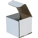 4 x 4 x 4" White Corrugated Mailers