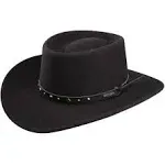 Stetson Wool Crushable Hat - Black Hawk size S