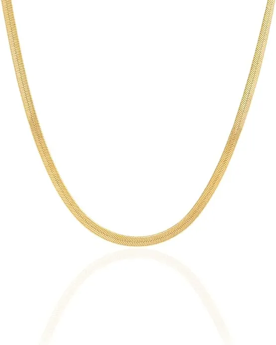 Herringbone Choker Gold 4 MM | Gold