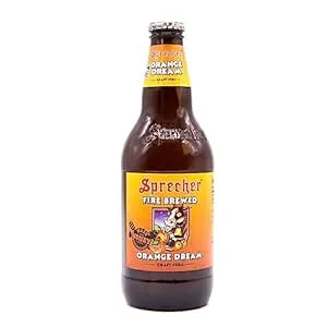 Sprecher Orange Dream, Fire-brewed Craft Soda, Glass Bottle, 16oz, 12 Pack