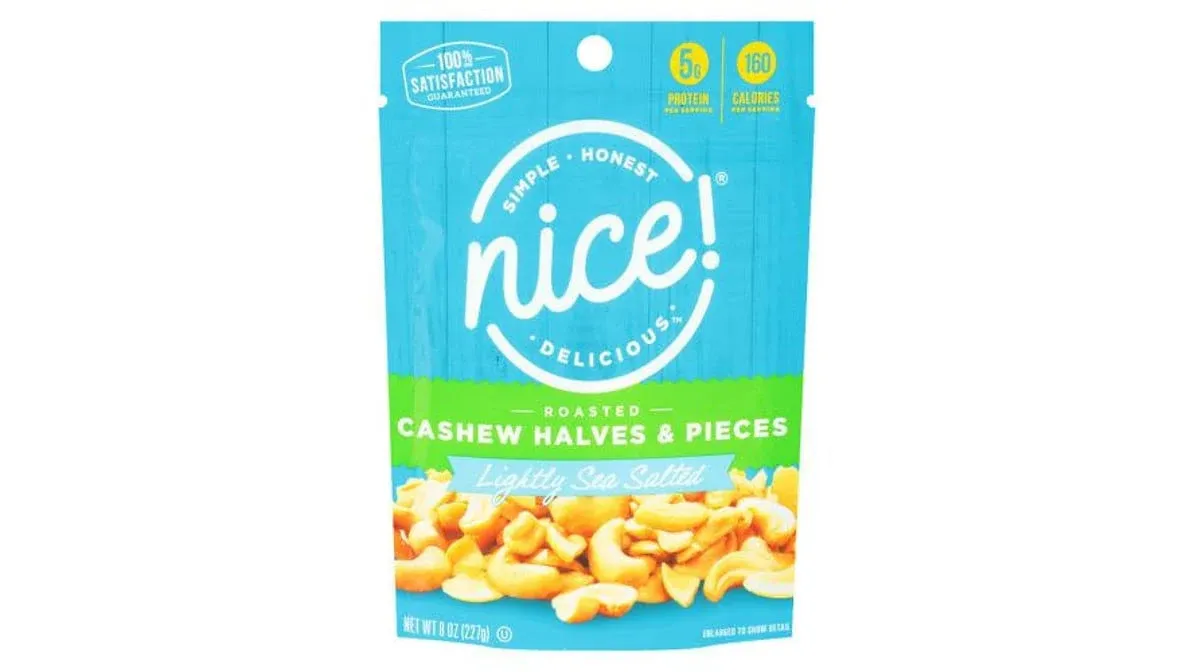 Nice! Roasted Cashew Halves & Pieces Lightly Sea Salted