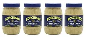 Kosciusko Zesty Spicy Brown Mustard 9 oz (Pack of 4)