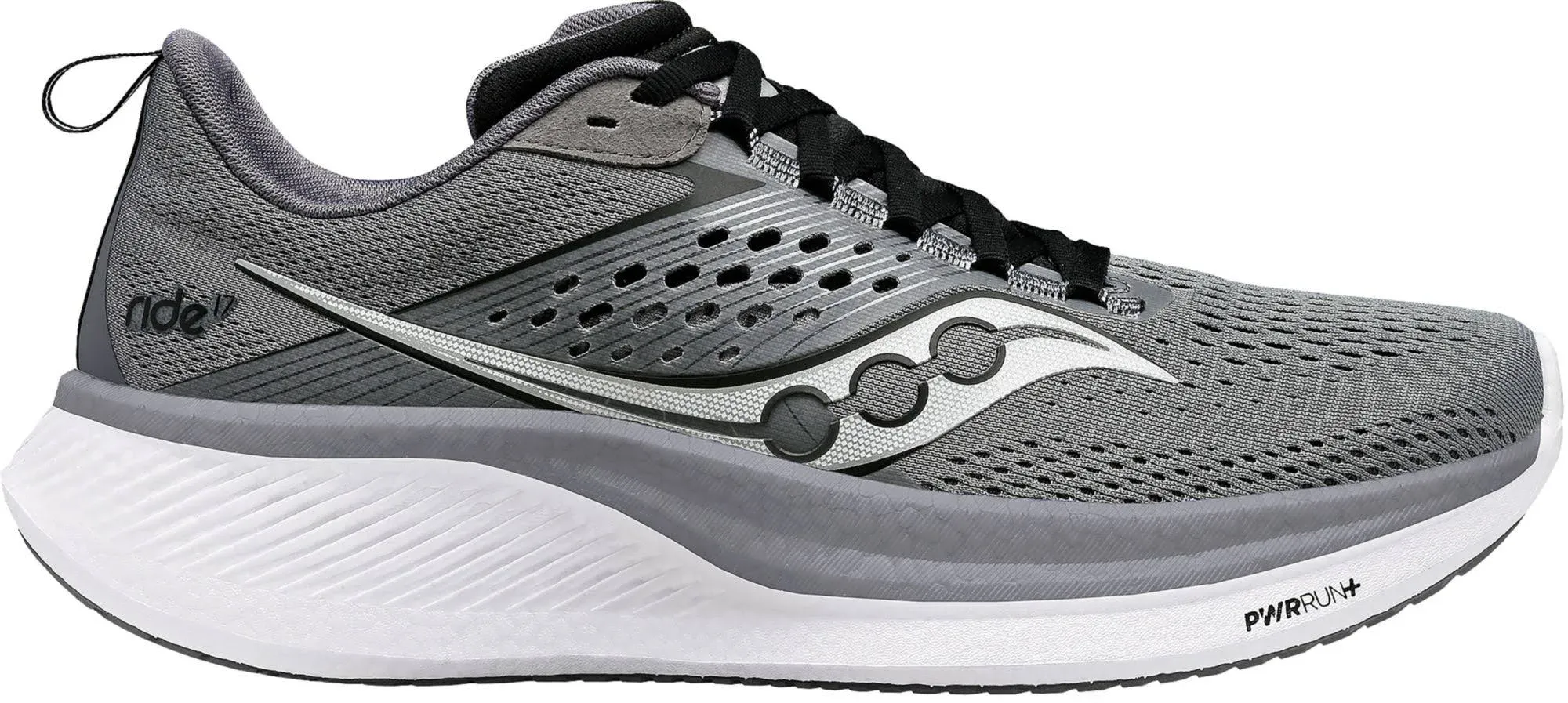 Saucony Ride 17 10.5 , Cinder/Black (Men's)