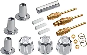 Danco Bathtub and Shower 3-Handle Remodel/Rebuild Trim Kit for Gerber Faucets | Knob Handle | 11B-1H/C and 11B-4D | Chrome (39615)