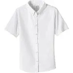 Lands' End School Uniform Girls Short Sleeve Oxford Dress Shirt - 4 - White