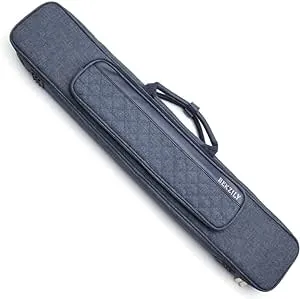 BEKZILY Pool Cue Stick Carrying Case Grid Design Blue