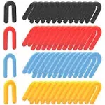 SZSYD 400pcs Plastic Shims, Horseshoe Shims, U Shaped Tile Spacers, Plastic Shims for Leveling, Blue 1/16”, Red 1/8”, Yellow 3/16”, Black 1/4”