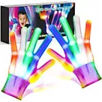 The Noodley Flashing LED Light Gloves Kid Size Flashing Toy Stocking Stuffers Christmas Birthday Fun Stuff Gift Girls Boys