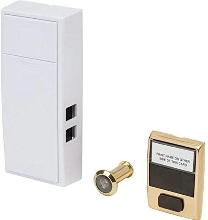 Everyday Two Note Mechanical Door Chime and Door Button, White