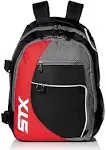 Lacrosse Sidewinder Lacrosse Backpack, Black/Red