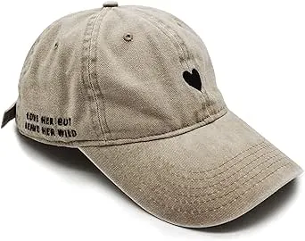 Atticus Poetry Dad Hat, Love Her But Leave Her Wild - Trendy Summer Girl Cotton Baseball Cap for Women