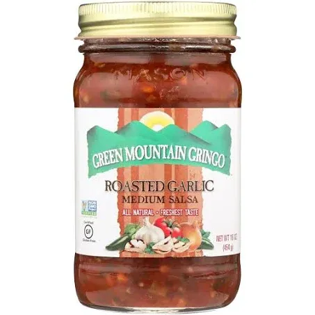 Green Mountain Gringo Medium Salsa - Garlic - Case Of 12 - 16 Oz.