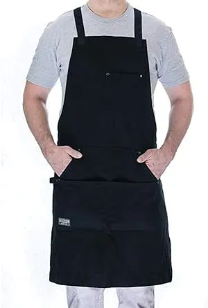 Hudson Durable Goods - Professional Grade Chef Apron for Kitchen, BBQ & Grill