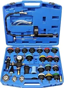 JoyFans Coolant Pressure Tester Kit, Cooling System Coolant Vacuum Refill Kit Automotive Tools Works on Radiator Leak Test & Coolant Fill Purge Service for Cars Trucks Airlift