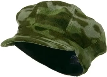 Camo Fleece Newsboy Hat