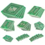 40pcs PCB Proto Boards SMD to DIP Adapter Plate Converter TQFP (32 44 48 64 84 100) SOP SSOP TSSOP 8 10 14 16 20 23 24 28