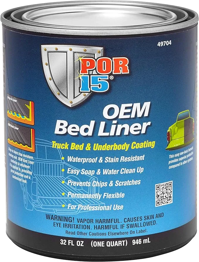 POR-15 Bed Liner, Truck Bed and Underbody Coating, 32 Fluid Ounces, Black