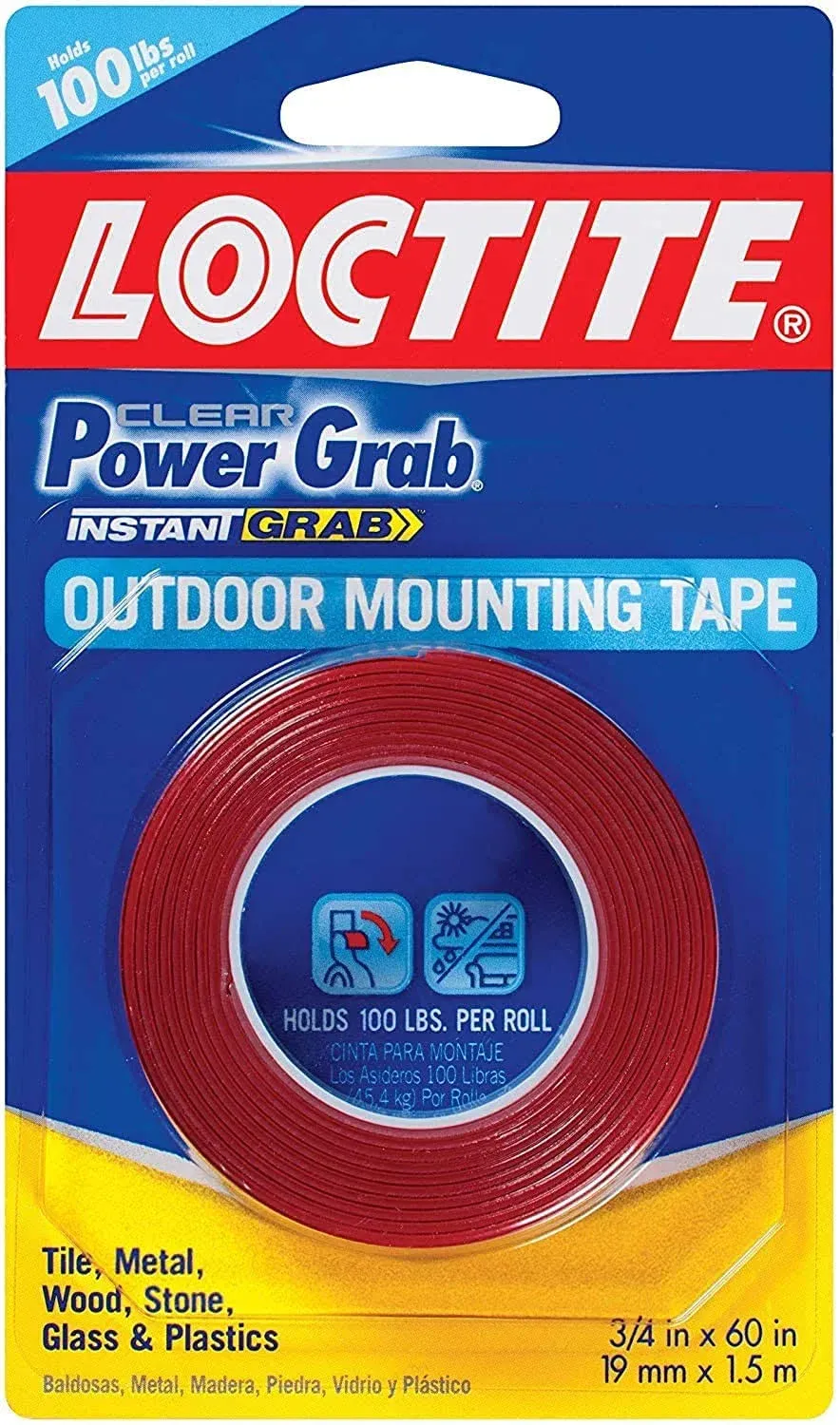 Loctite Power Grab Mounting Tape, 60 inches, 1, Roll