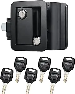 Black RV Entry Door Lock w / deadbolt Camper Travel Trailer Motorhome NEW