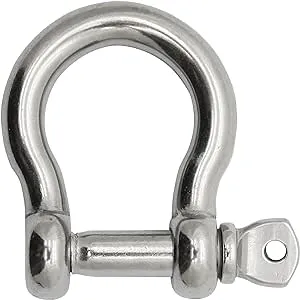 "1/2'' Captive Pin Anchor Rigging Bow Shackle Stainless Steel For Marine Boat WLL 1,600 Lbs"