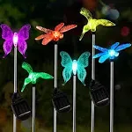 Solar Garden Lights Outdoor 6pack Figurine Stake Light Color Changing Decorative