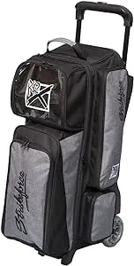 KR Strikeforce Krush Black/Stone 3 Ball Roller Bowling Bag