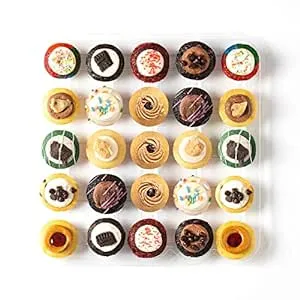 Baked by Melissa Cupcakes - Latest & Greatest - Assorted Bite-Size Cupcakes - 12 Flavors Include: Red Velvet, Triple Chocolate, Cookie Dough