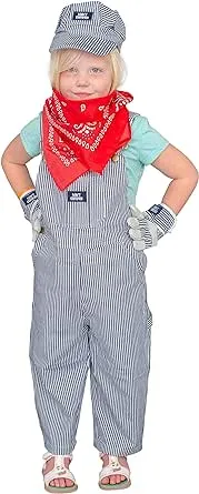 Child Unisex Train Conductor Engineer Deluxe Halloween Costume Set