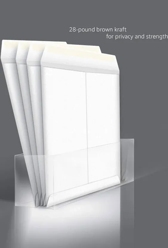 Amazon Basics Catalog Mailing Envelopes, Peel and Seal, 9x12 inch, 100-Pack, White