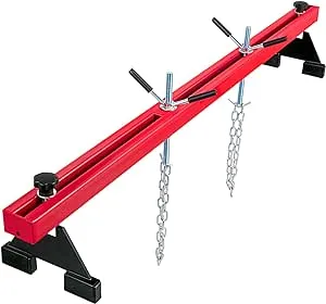 VEVOR Engine Support Bar 1100 Lbs Capacity Engine Transverse Bar Engine Hoist 2 Point Lift Holder Hoist Dual Hooks, Engine Hoist Keeps Engine Stable for Home Garages & Auto Repair Shop