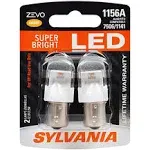 Sylvania ZEVO LED Light 1156 Amber Orange Two Bulbs Rear Turn Signal Replace OE