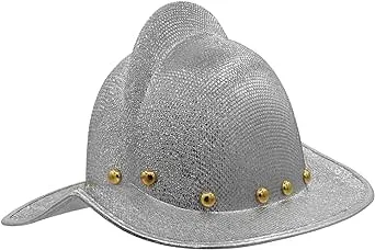 Adult 16th Century Silver Knight John Smith Spanish Conquistador Hat Helmet Prop