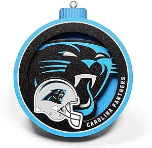 YouTheFan NFL Logo Series 3D Ornament, Carolina Panthers