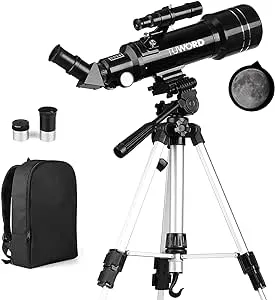 Tuword Telescope Pro 400/70 FMC with Adjustable Tripod Finder Compass Portable ...