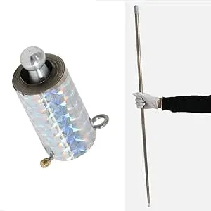 Magic Pocket Staff for Professional Magician Stage Portable,Pocket Arts Staff Magic Tricks Accessories (110cm Silver)