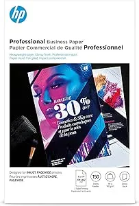 HP Professional Business Paper, Glossy, 11x17 in, 48 lb, 150 sheets, works with inkjet printers (CG932A)