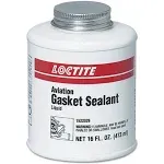 Loctite Aviation Gasket Sealant, 1 Pt, Brush Top Can, Brown - 1 per EA - 1522029