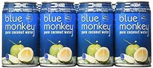 Blue Monkey 100% Natural Coconut Water, 11.2-Ounce (Pack of 24)