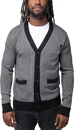 X RAY Mens Cardigan Sweater, Shawl Collar Cable Knit Button Down Cardigan Sweaters for Men Sweaters for Men Big and Tall