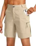 Viodia Women's 7" Hiking Cargo Shorts with Pockets Quick Dry Lightweight Shorts for Women's Golf Casual Summer Shorts