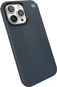 Speck iPhone 14 Pro Max Case - Drop Protection, Scratch Resistant, Dual Layer Slim Phone Case for 6.7 Inch iPhones 14 Pro Max - Built for MagSafe - Presidio2 Grip - Charcoal/Cool Bronze/White