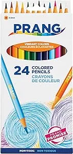 Prang Colored Pencils, Assorted Colors, 3.3 mm core, 24 Count